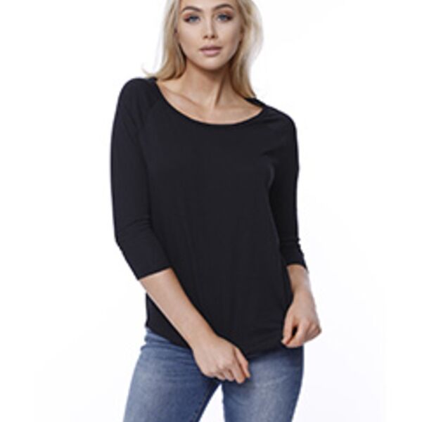 Ladies' CVC Long-Sleeve Raglan Thumbnail