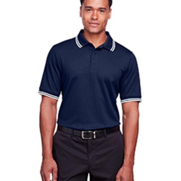 Devon & Jones CrownLux Performance® Men's Plaited Tipped Polo DG20C CrownLux Performance® Men's Plaited Tipped Polo Thumbnail